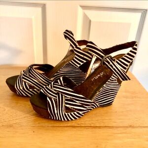 Sam Edelman Zebra Print Wedges